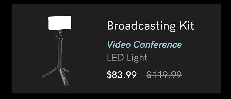 Broadcast Lighting Kit (Open Box) is on sale for $83.99.