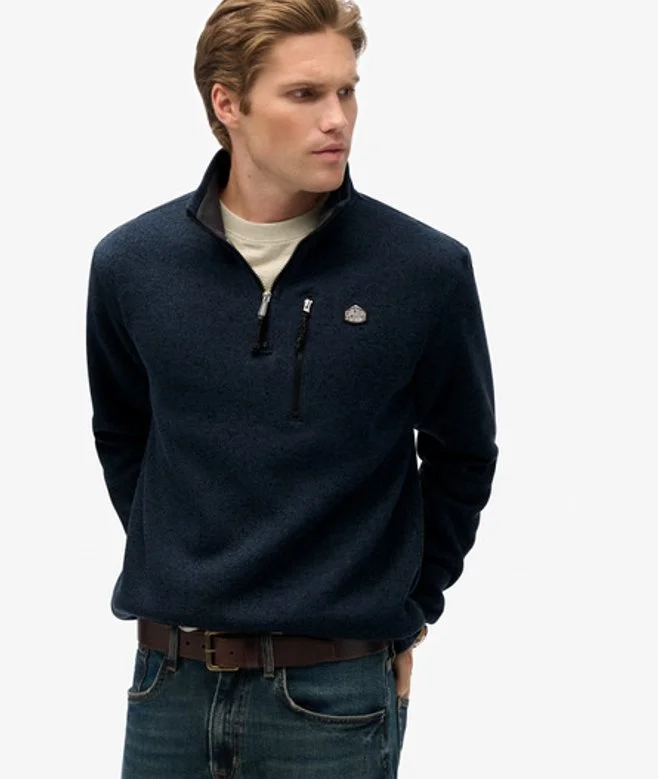 Storm Fleece Half Zip Jumper - Navy
