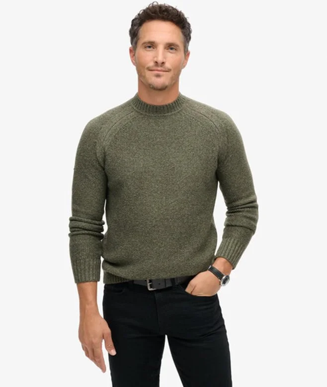 Chunky Raglan Jumper - Green