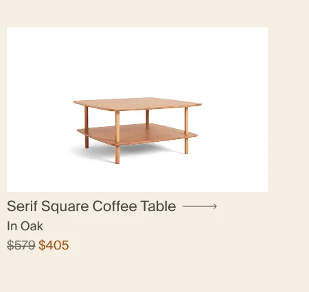 Serif Square Coffee Table