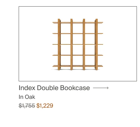 Index Double Bookcase