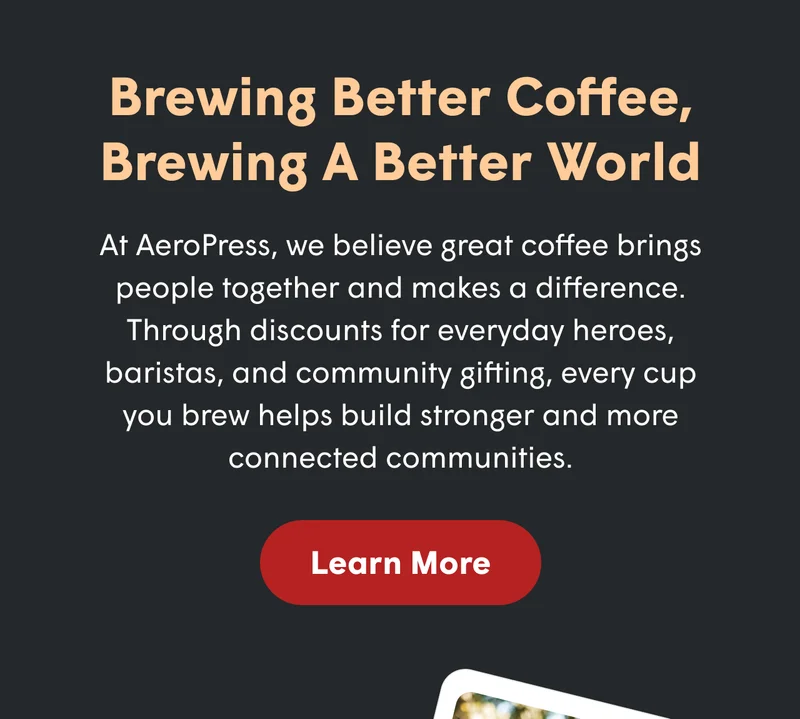 Brewing better coffee, brewing a better world
