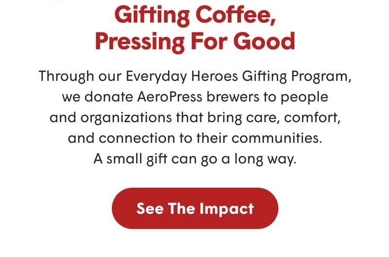 Gifting coffee, Pressing For Good