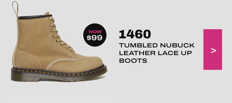1460 Tumbled Nubuck Leather Lace Up Boots