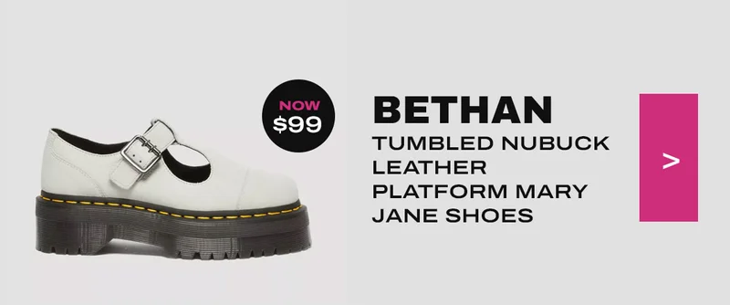 Bethan Tumbled Nubuck Leather Platform Mary Jane Shoes
