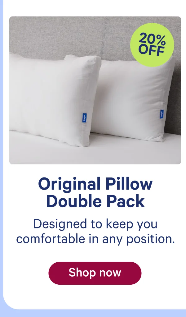 Original Pillow Double Pack: Designed to keep you comfortable in any position