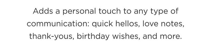 Adds a personal touch
