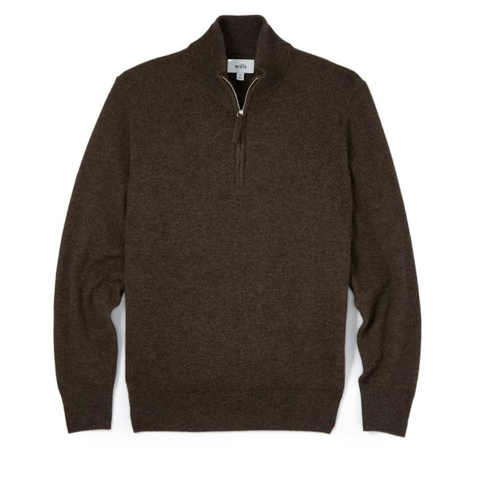 Image of Classic Cashmere Quarter Zip Sweater