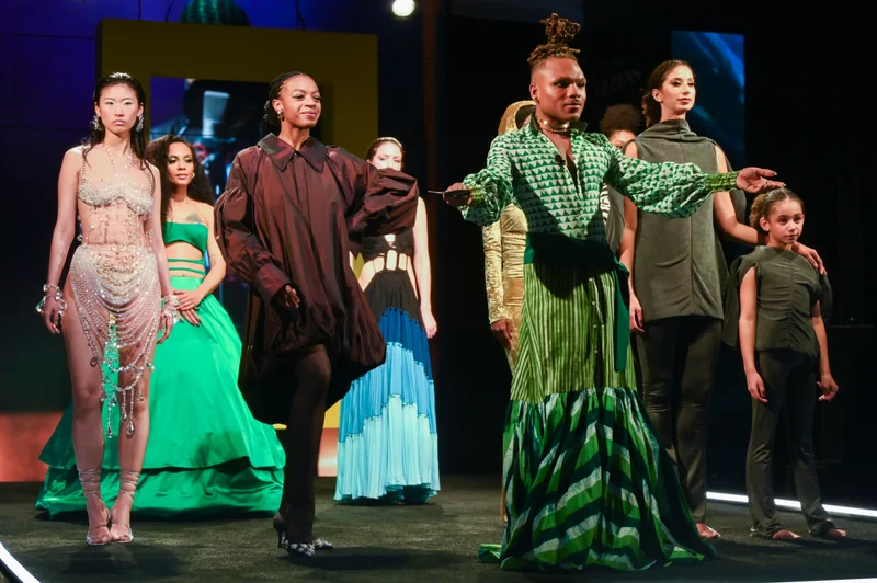Plant Kween and models are seen on the runway during National Geographic’s 'Fit For A Queen.