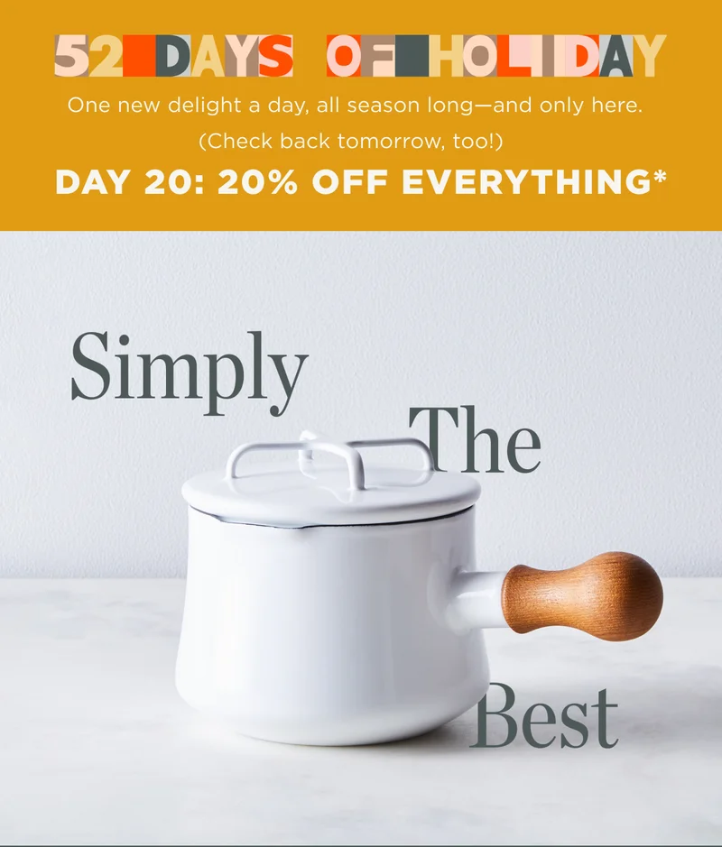 DAY 20: 20% OFF EVERYTHING