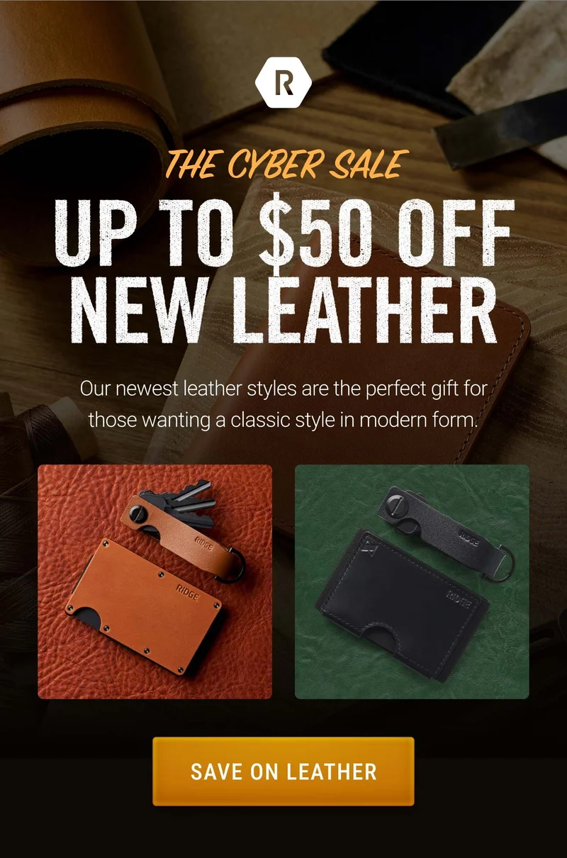 Cyber Sale: Up to $50 OFF New Leather