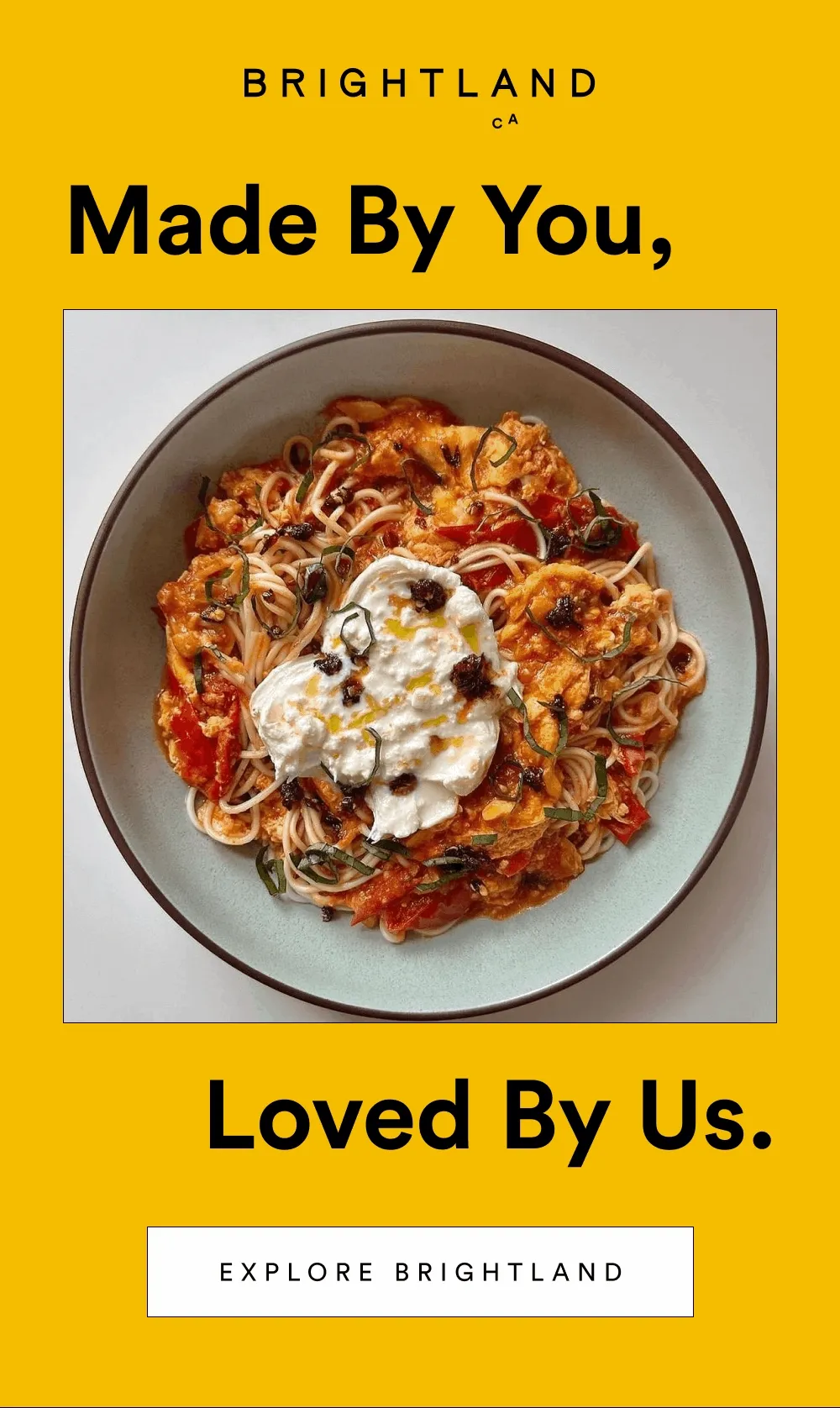 Made by you, loved by us.  [ Explore Brightland ]