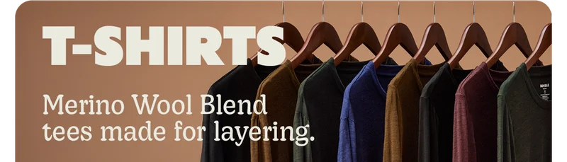 T-SHIRTS | Merino Wool Blend tees made for layering.