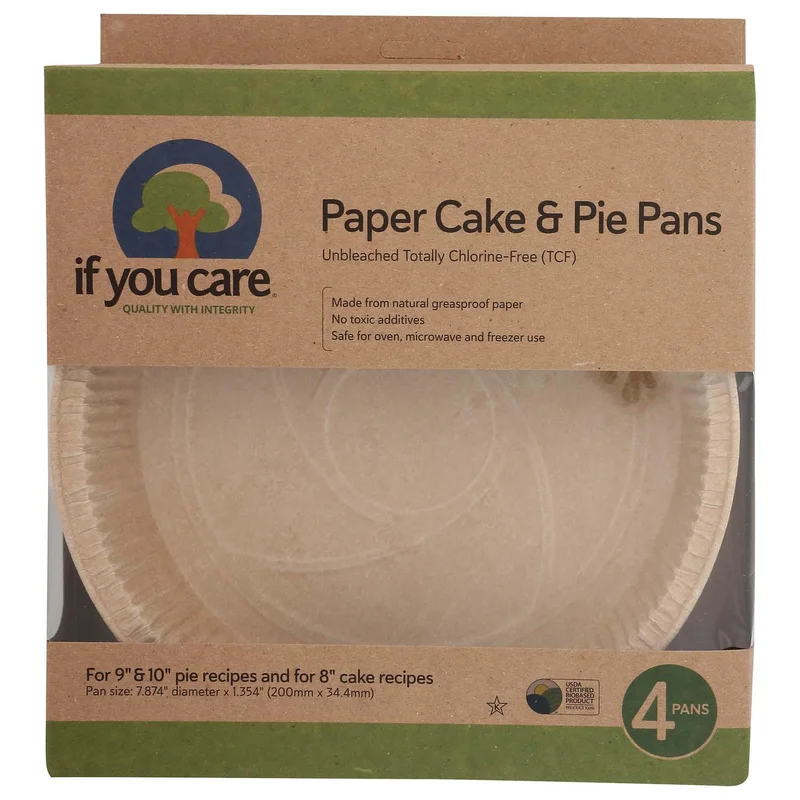 Unbleached Paper Cake & Pie Pans, 4 Ct
