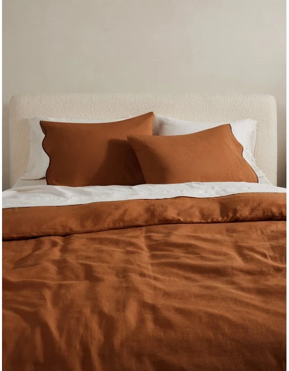 Essie Hemp Duvet Cover by Sarah Sherman Samuel - Umber / Full/Queen / Duvet Set