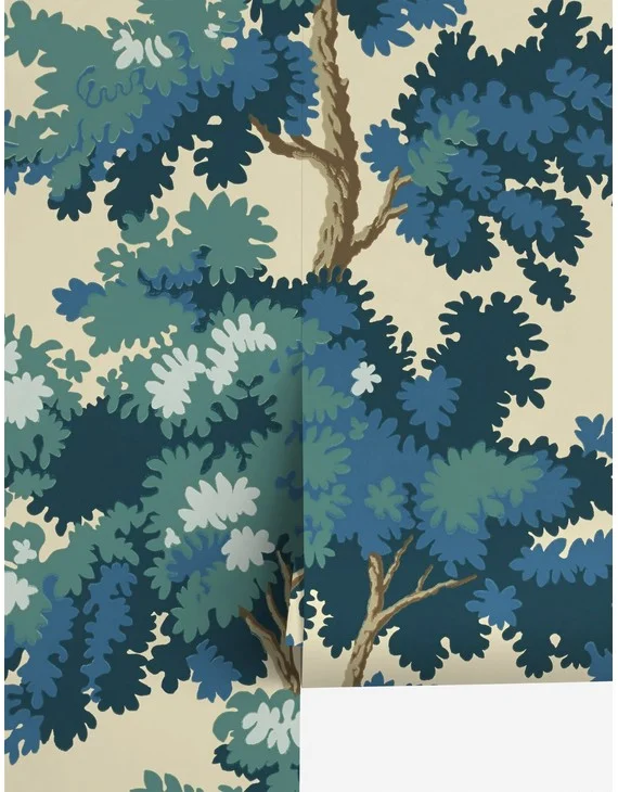 Raphael Wallpaper by Scalamandre - Dark Blue