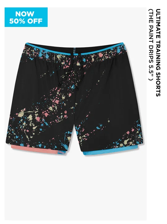 Ultimate Training Shorts: The Paint Drips 5.5"
