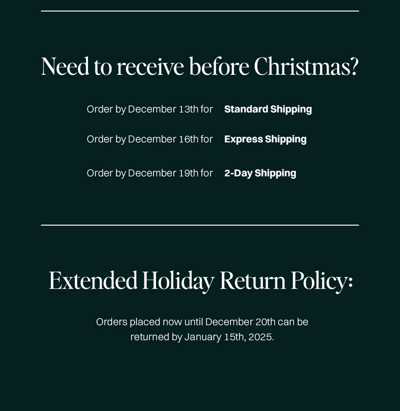 Holiday Return