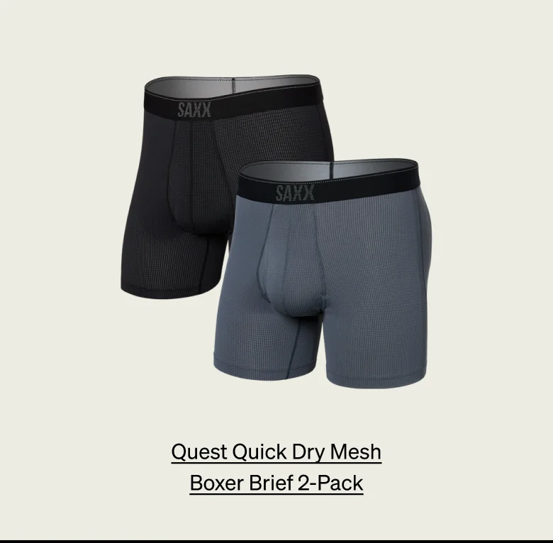 Quest Quick Dry Mesh Boxer Brief 2-Pack