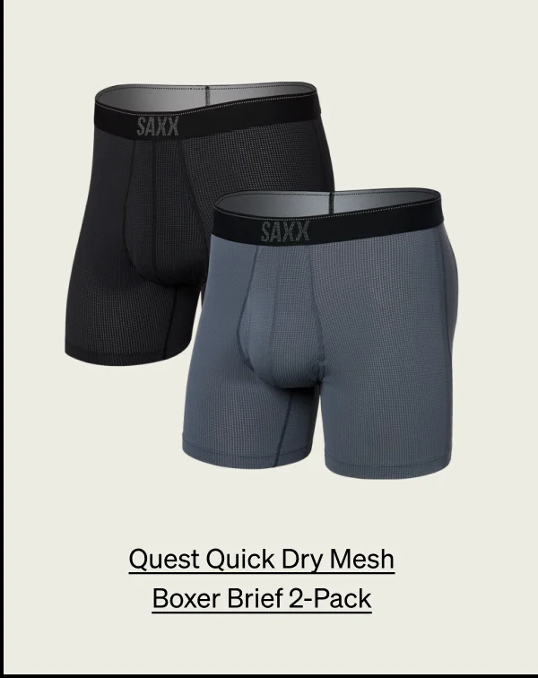 Quest Quick Dry Mesh Boxer Brief 2-Pack
