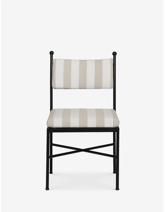 Leni Outdoor Dining Chair-Natural Stripe