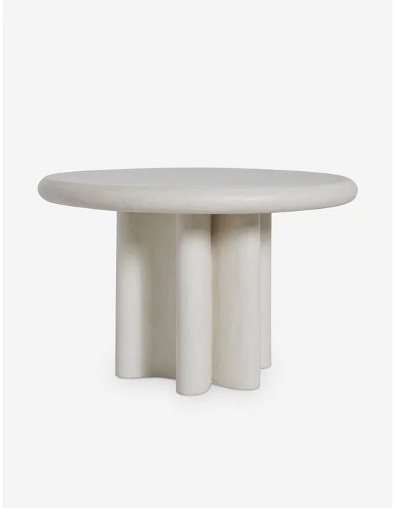 Ruiz Indoor / Outdoor Round Dining Table - Ivory