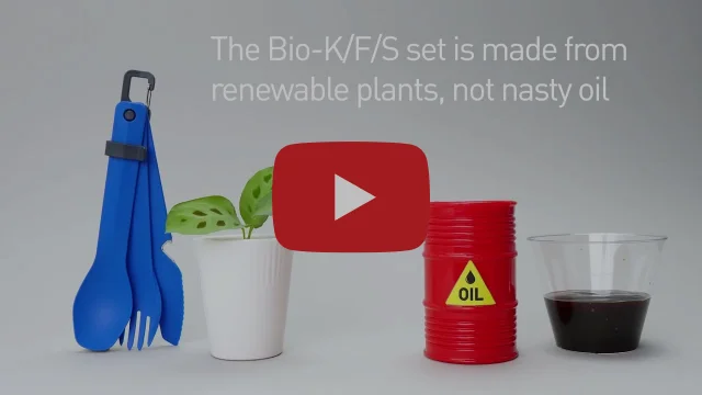 humangear GoBites Bio-K/F/S ... The civilized, knife, fork, and spoon set made from plants