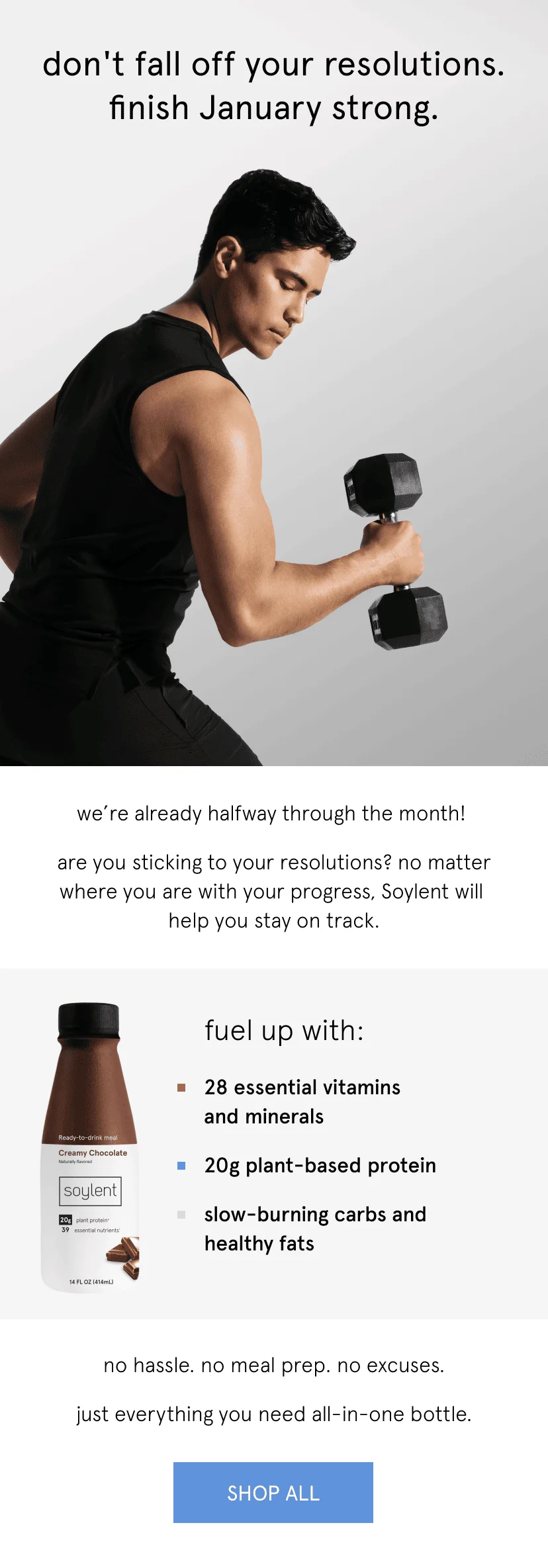 don't fall off your resolutions.
