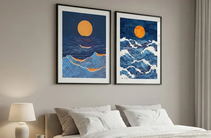 an image of a bedroom with a bed and a bench