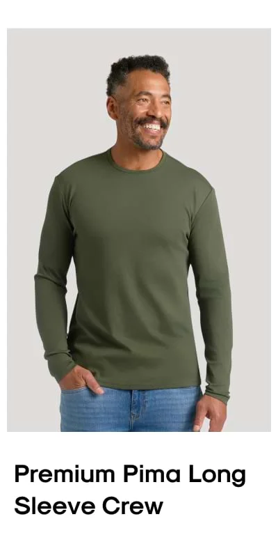 Premium Pima Long Sleeve Crew Neck