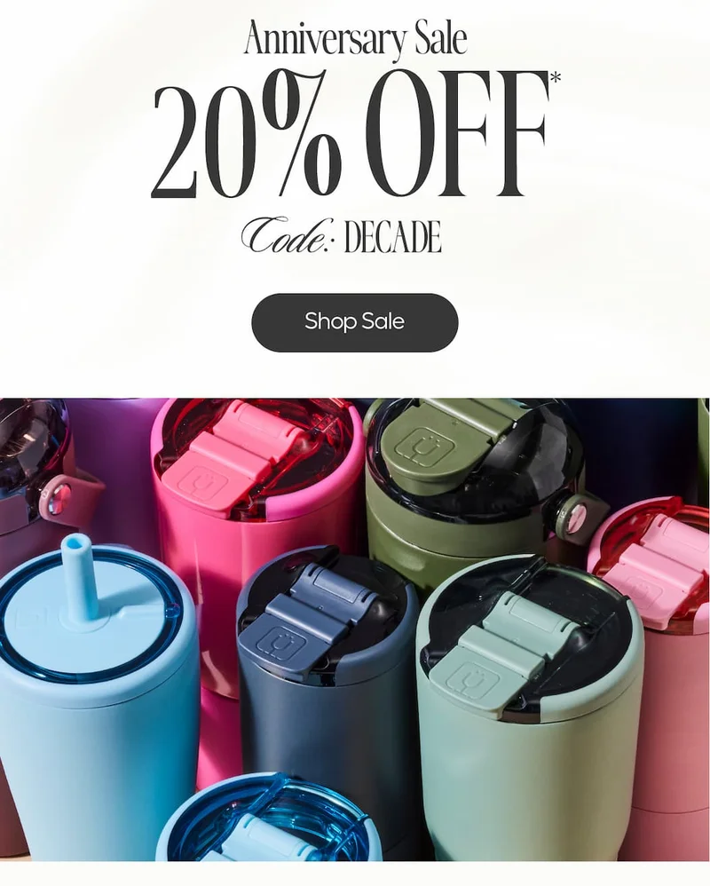 Anniversary Sale - Shop 20% off with Code discount code