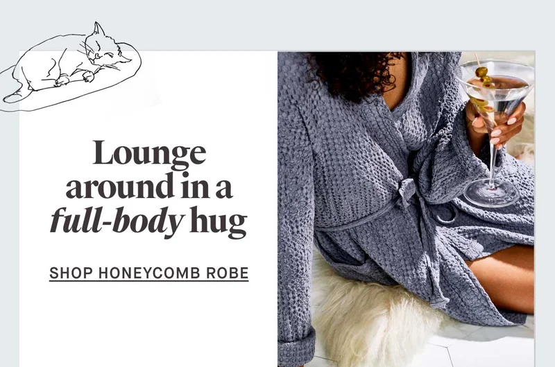 Lounge around in a full-body hug -- Shop Honeycomb Robe