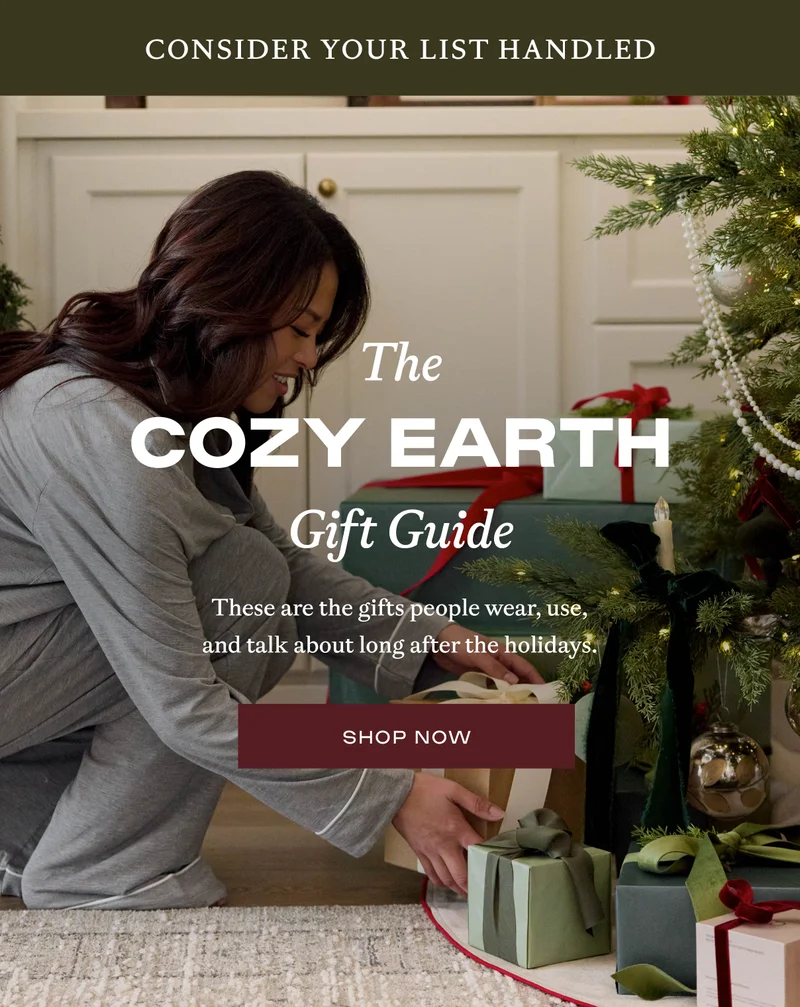 Shop The Cozy Earth Gift Guide