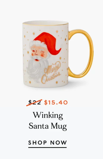 Winking Santa Mug
