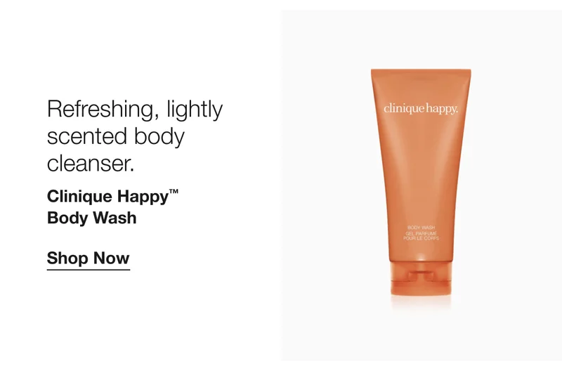 Refreshing, lightly scented body cleanser. | Clinique Happy™ Body Wash | Shop Now