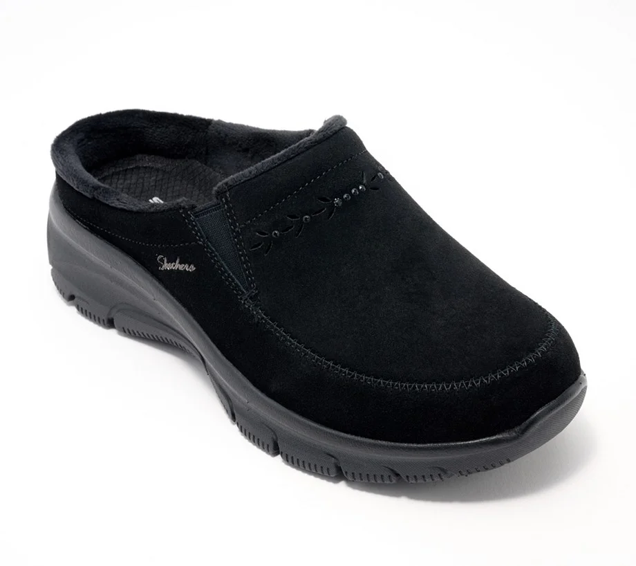 Skechers Easy Going Water-Repellent Studded Suede Clogs
