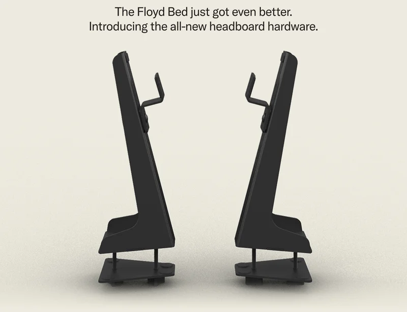 The Floyd Bed just got even better. Introducing the all-new headboard hardware.
