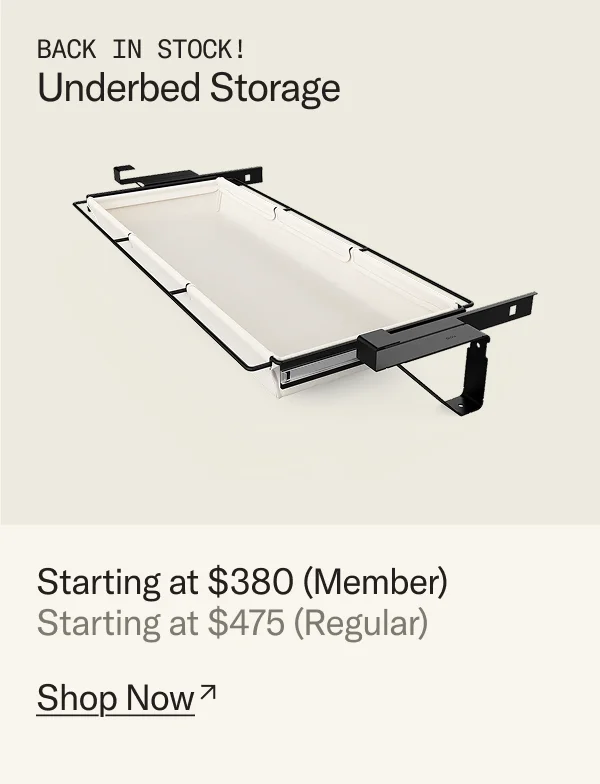 Back in stock! Underbed Storage. Shop Now