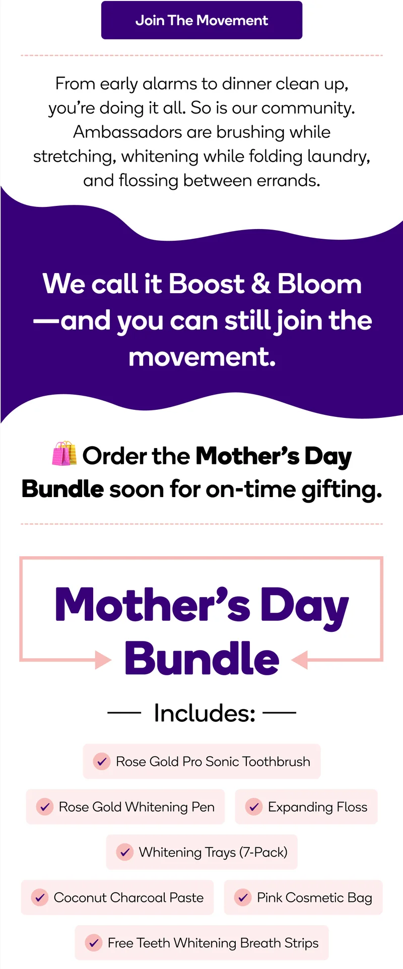 burst oral care mother's day bundle
