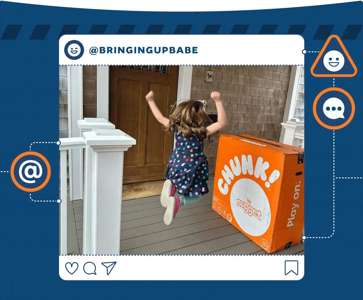 A rotating gif including in home shots from creators @themickensfam, @designaddictmom, and @bringingupbabe