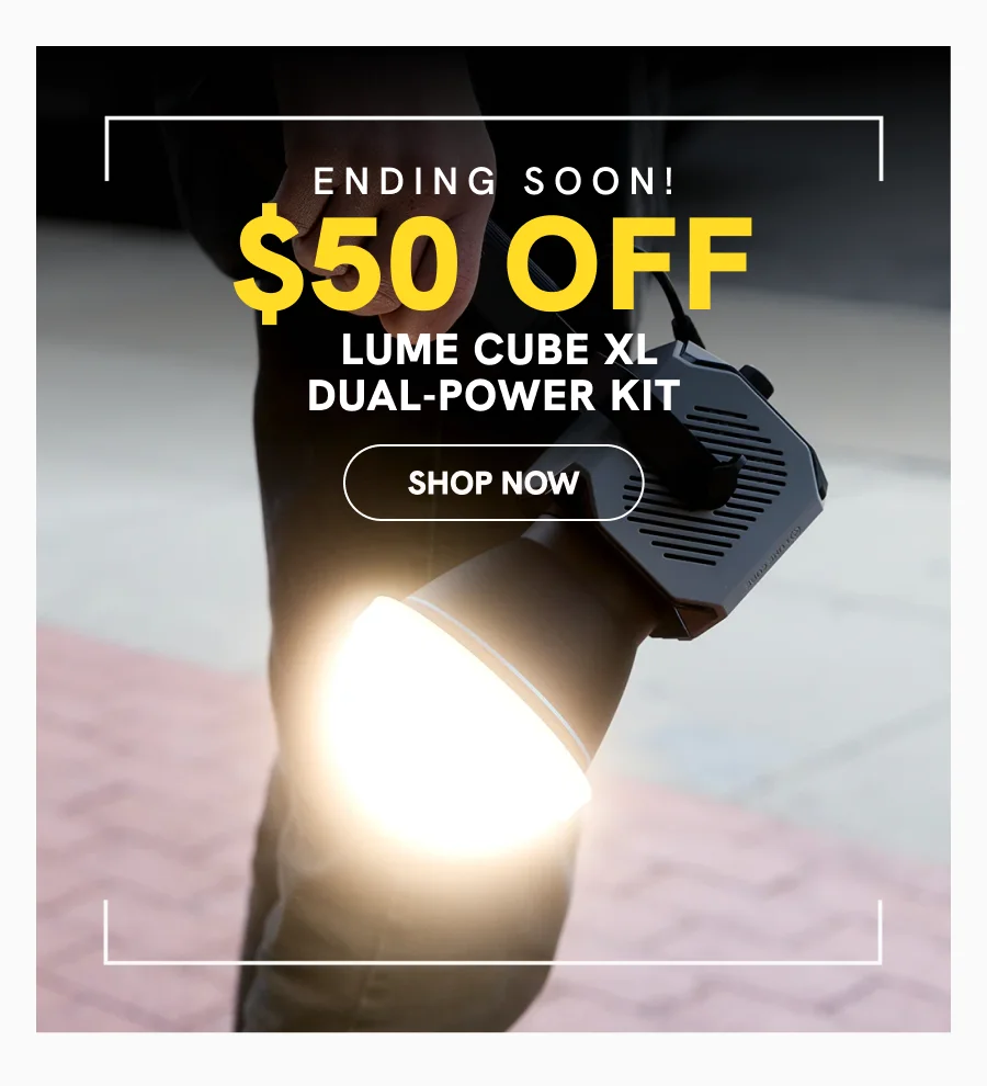 Ending Soon! $50 Off Lume Cube XL Dual Power Kit