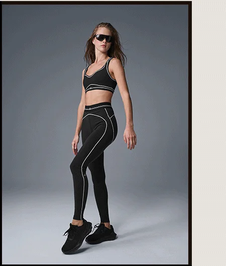 Airbrush High Waist Heart Throb Legging in Black/White