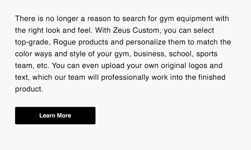 Design and equip your future gym and personalize products.