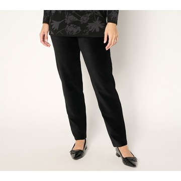 Susan Graver Weekend Regular Knit Corduroy Straight Leg Pant