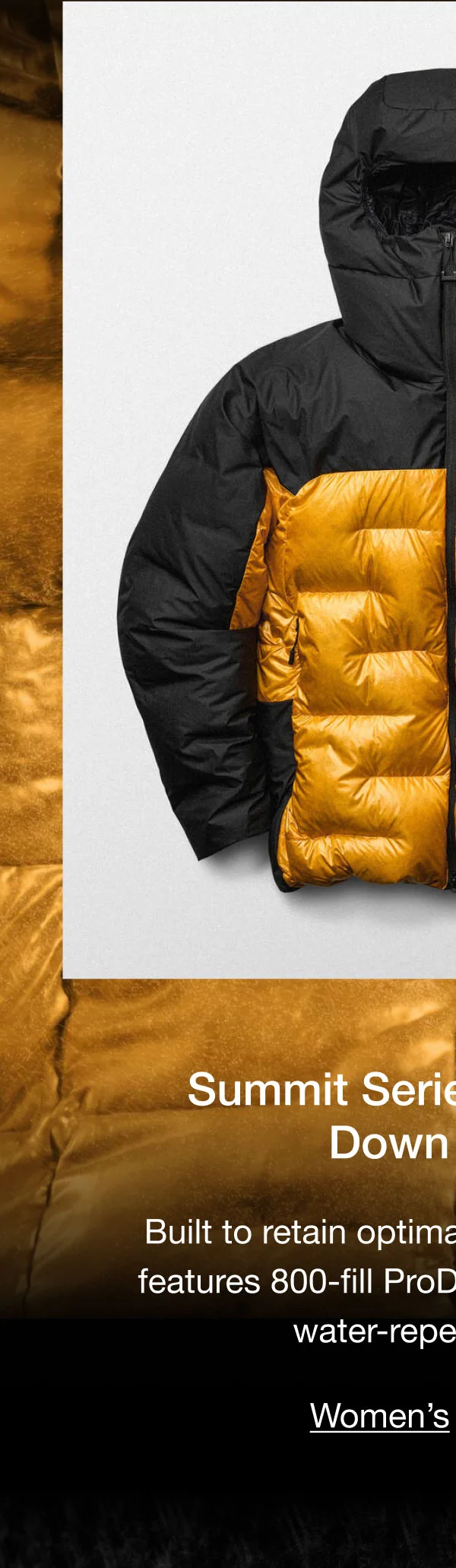 Summit Series Himalayan Down Parka. Built to retain optimal warmth, this jacket features 800-fill ProDown insulation and a water-repellent finish.