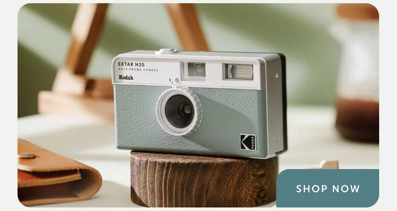 Image of a small film camera - shop now