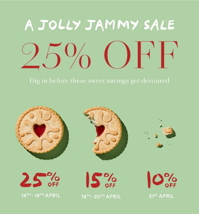 A JOLLY JAM SALE 25% OFF