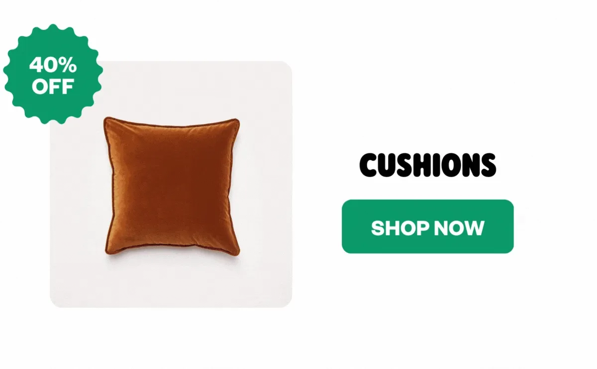 40% off cushions