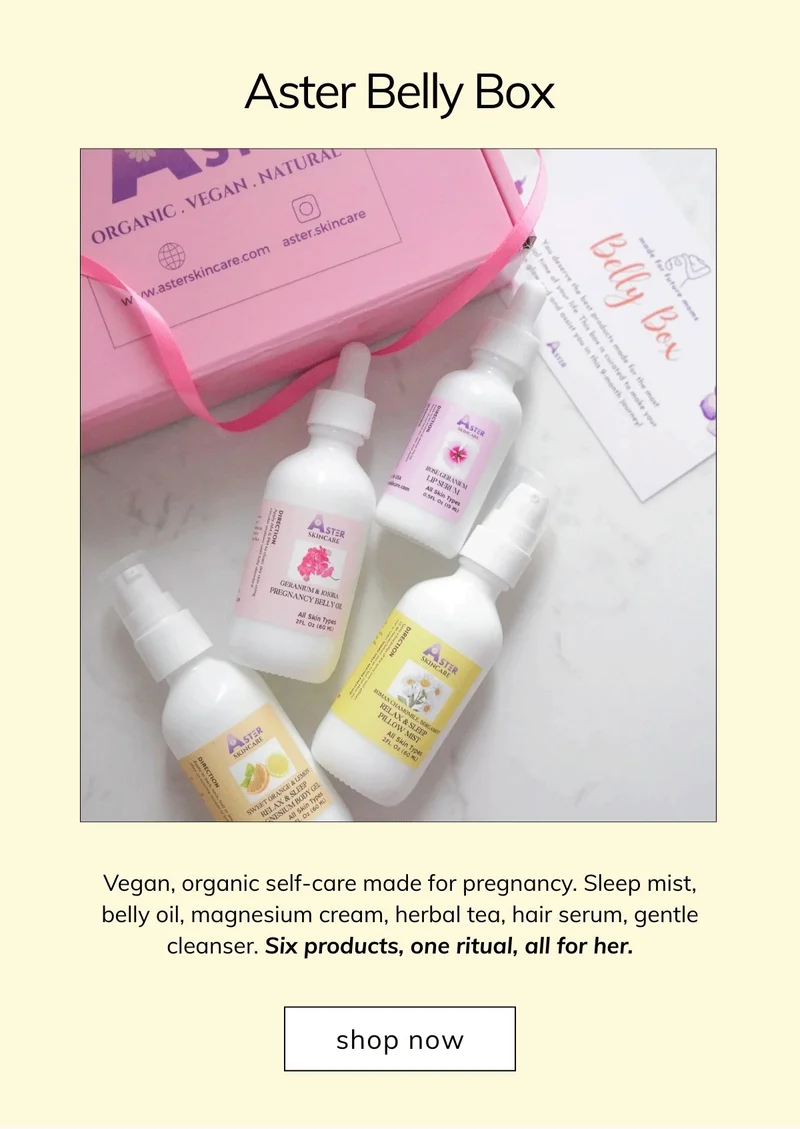 Aster Belly Box | Vegan Pregnancy Subscription Box - Organic Self-Care for Moms-to-Be