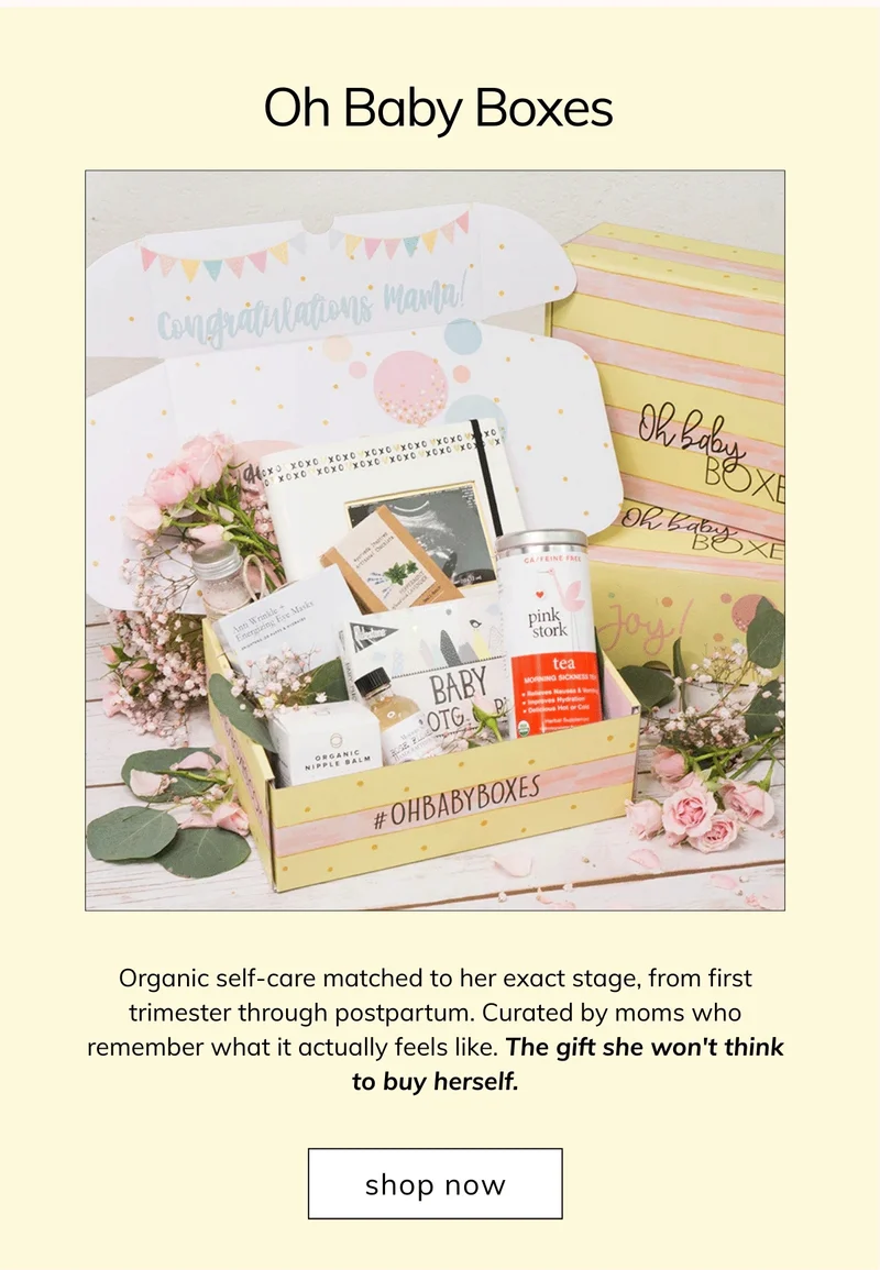 Oh Baby Boxes - Self care box for mama-to-be's!